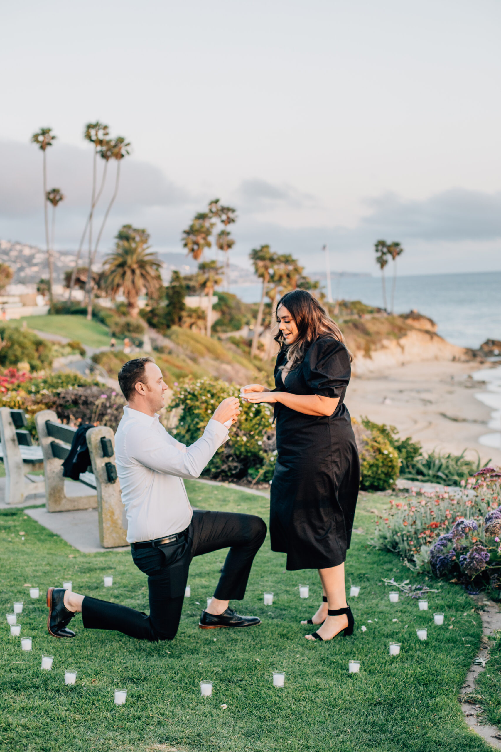 Wedding proposal at laguna beach